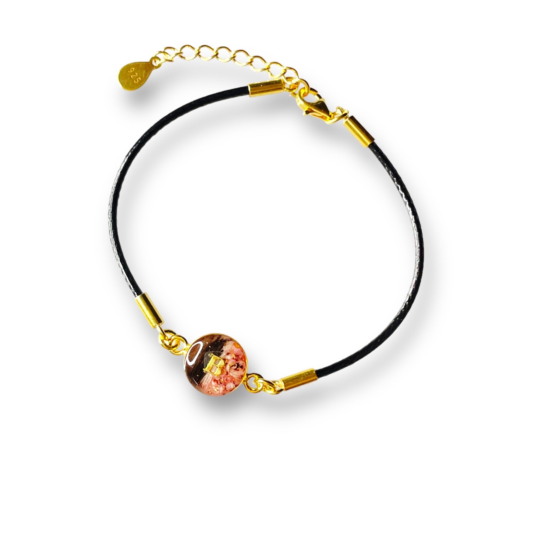 925 Silber Leder Armband