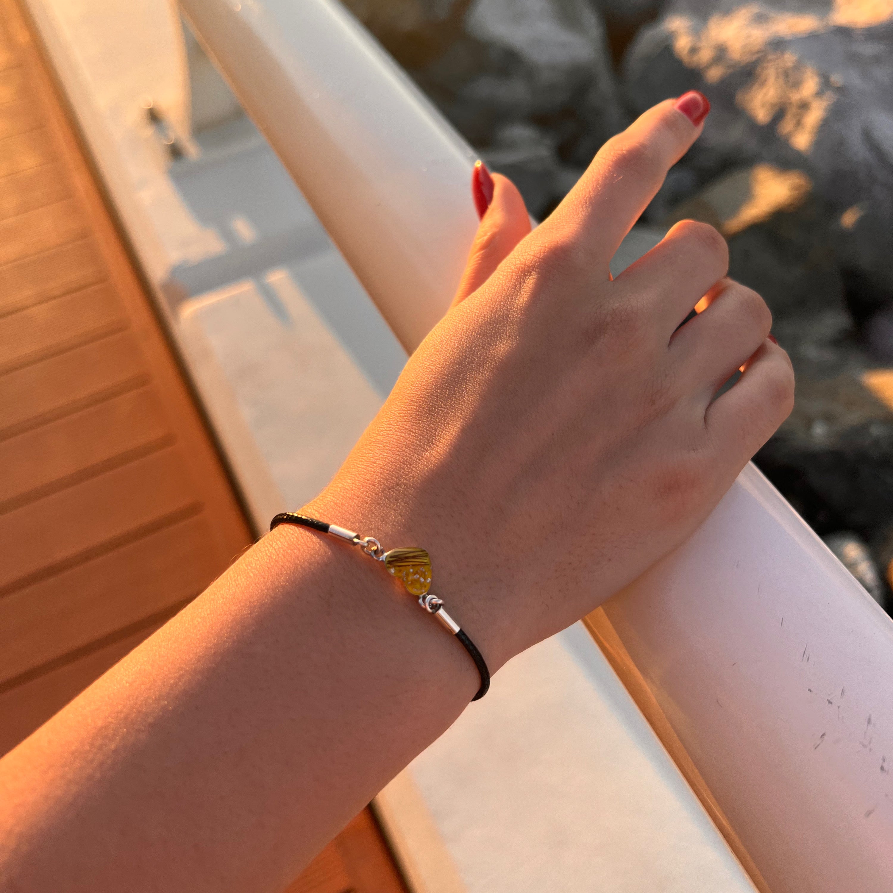 925 Silber Leder Armband