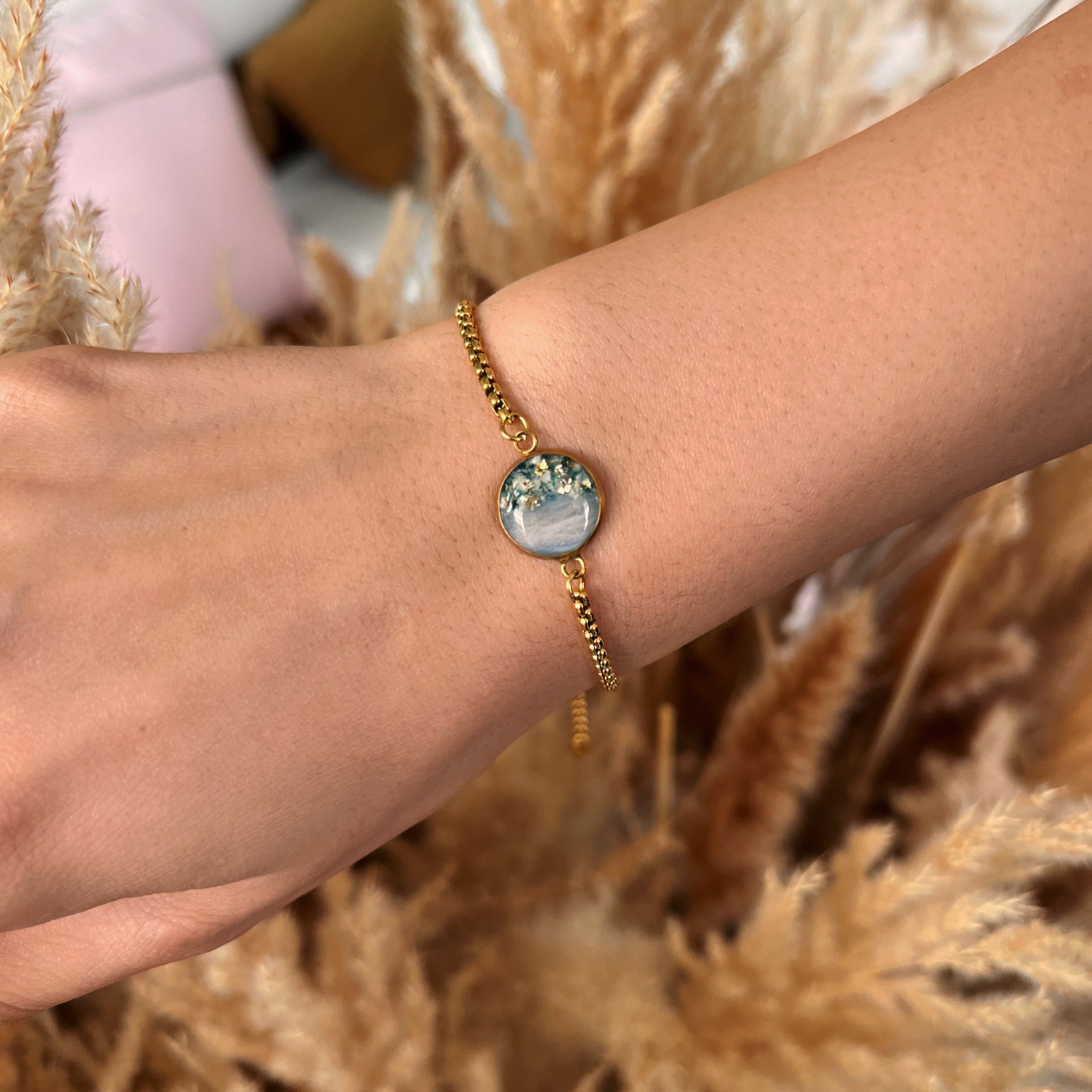 Armband mit Edelstahlfassung
