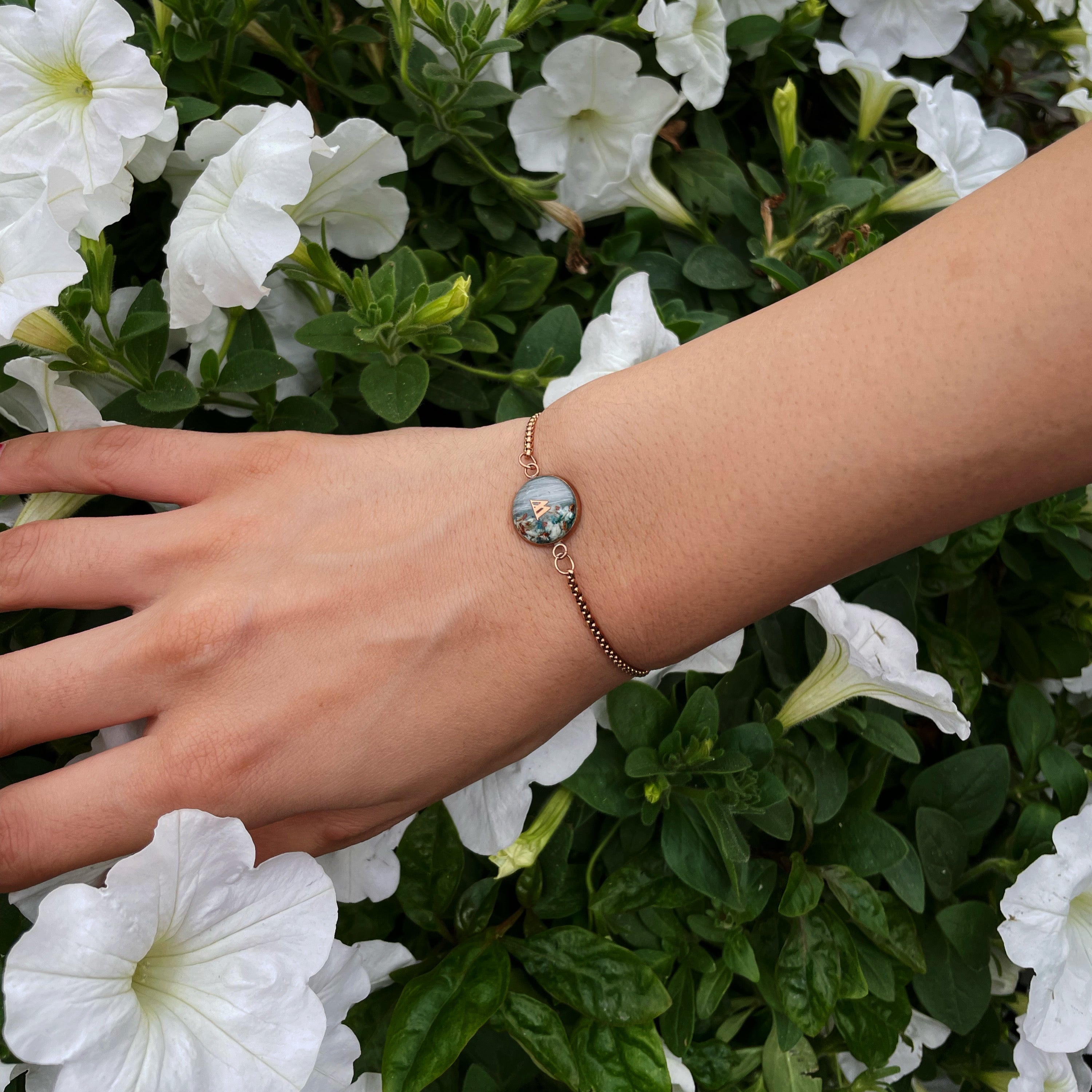 Armband mit Edelstahlfassung