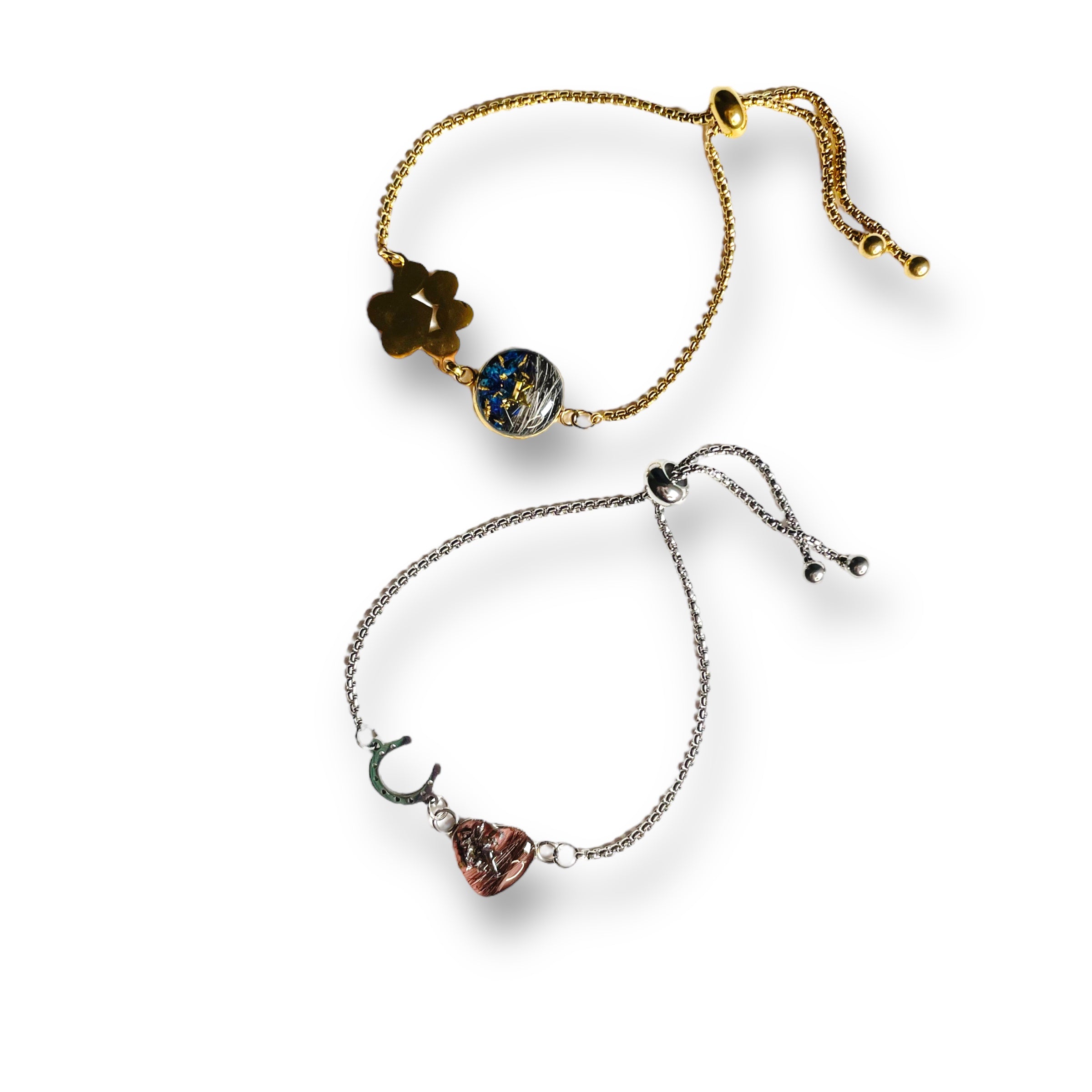 Edelstahl Armband mit Fassung & Charm